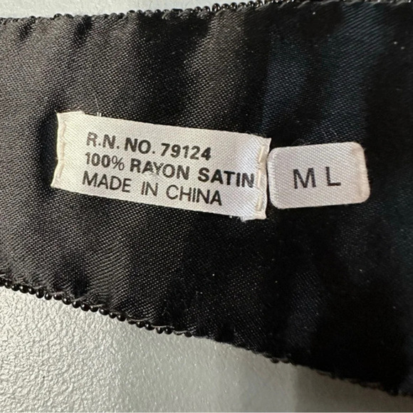 Dressy Black beaded M/L women’s cumberbund belt - Picture 3 of 6